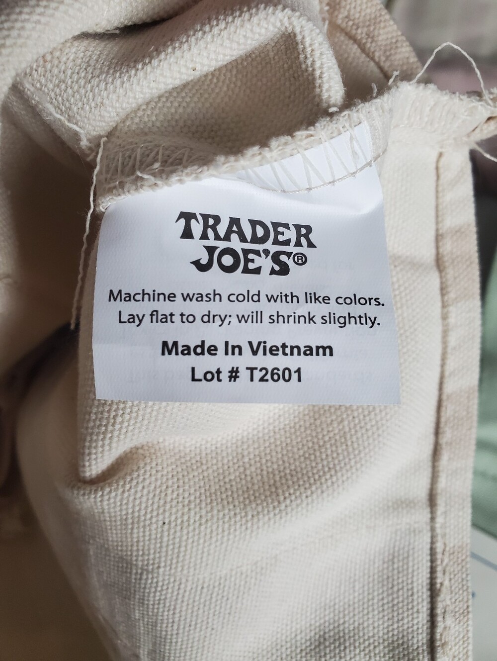 Complete Set of 4--Trader Joe's Pastel Striped Mini Canvas Tote Bags - Picture 2 of 3